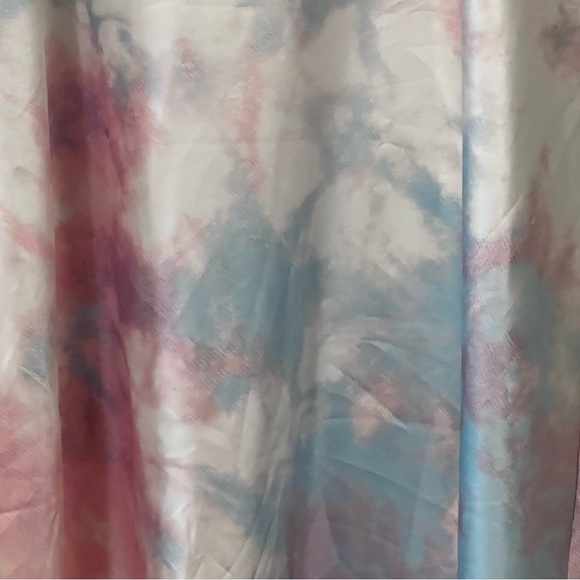 NWT Frankie’s Bikinis Cora Tie Dye Mini Satin Slip Dress Pastel Fairy Whimsical - Picture 11 of 16